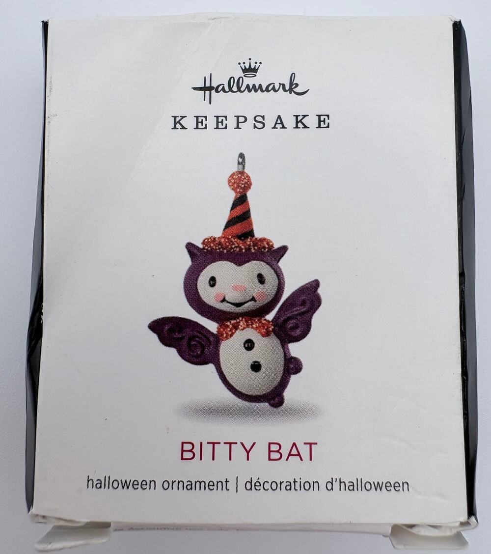 2108 Hallmark Bitty Bat Ornament with Original Box